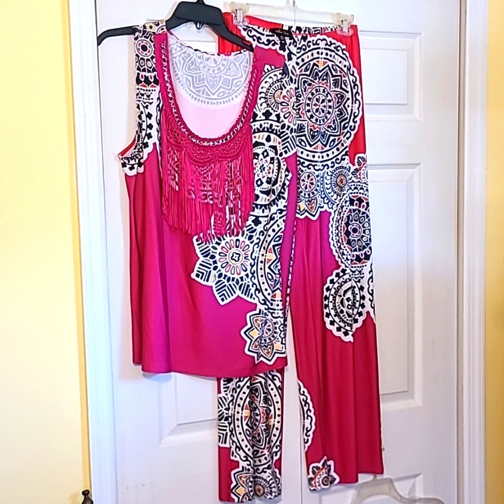 Top and matching pants.